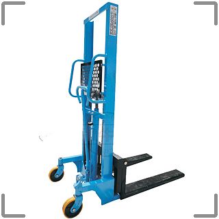 強牛牌,JHS手動油壓堆高機,藍色,900mm牙叉