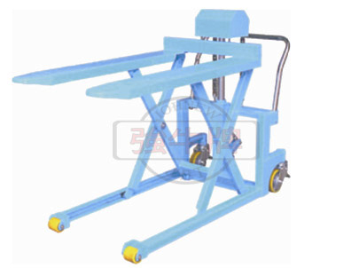 強牛牌JPH手動高揚程藍色拖板車