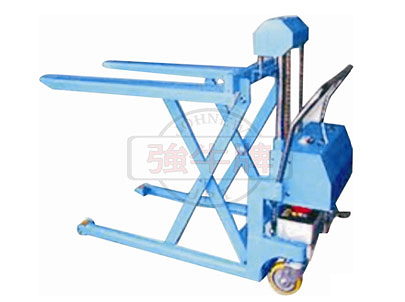 強牛牌JPHDC半電動高揚程藍色拖板車